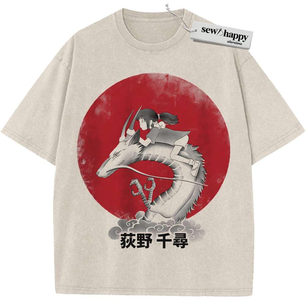 Wash Tee Chihiro and Haku Shirt, Spirited Away Shirt, Studio Ghibli Shirt, Anime Shirt, Vintage Tee