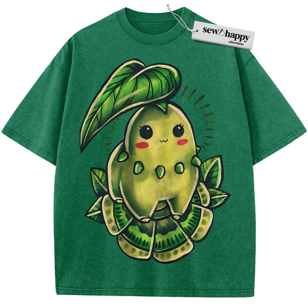 Wash Tee Chikorita Shirt, Pokemon shirt, Anime Shirt, Vintage Tee