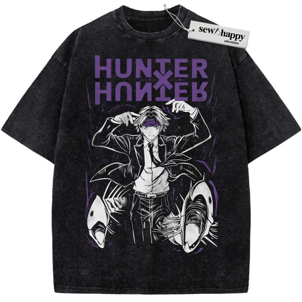 Wash Tee Chrollo Lucilfer Shirt, Hunter x Hunter Shirt, HxH Shirt, Anime Shirt, Vintage T-Shirt