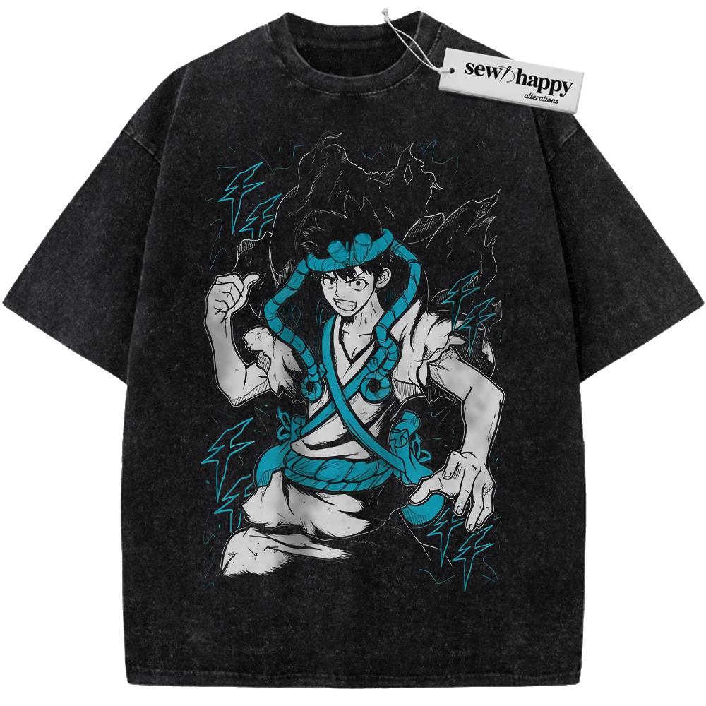 Wash Tee Chrome Shirt, Dr Stone Shirt, Anime Shirt, Vintage T-Shirt