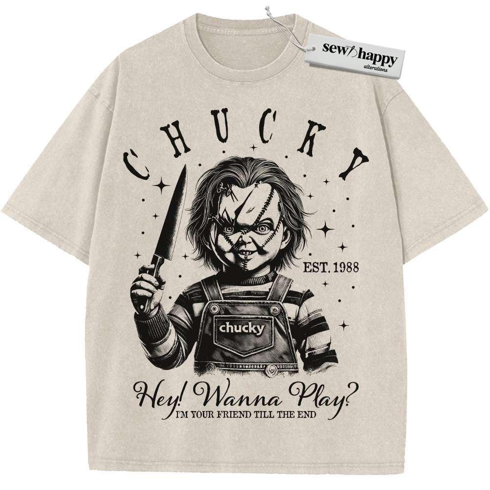 Wash Tee Chucky Shirt, Child's Play Shirt, Halloween Shirt, Horror Shirt, Vintage T-Shirt