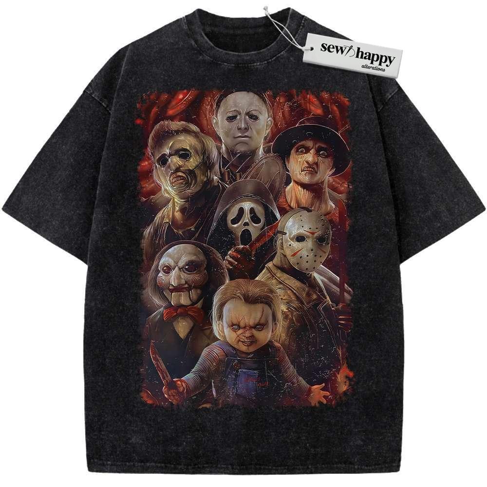 Wash Tee Chucky Shirt, Freddy Krueger Shirt, Jason Voorhees Shirt, Horror Shirt, Halloween Shirt, Vintage Tee