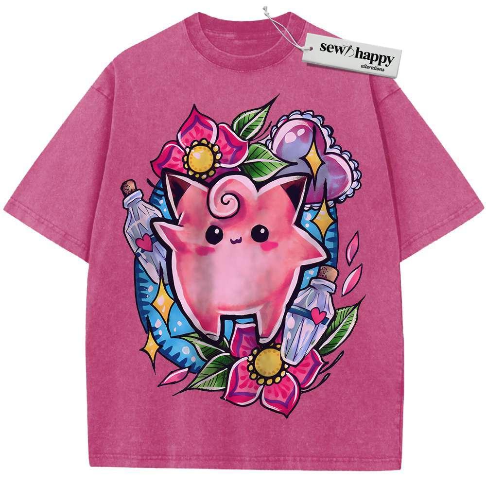 Wash Tee Clefairy Shirt, Pokemon shirt, Anime Shirt, Vintage T-Shirt