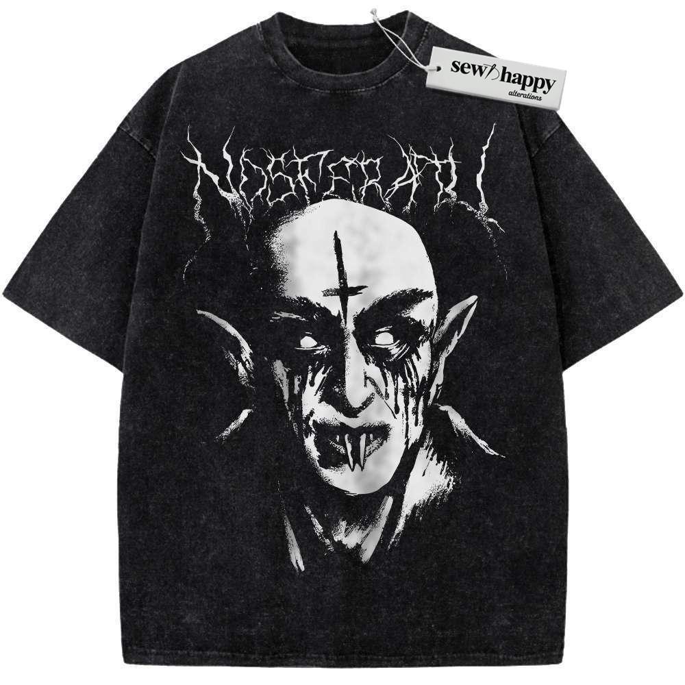 Wash Tee Count Orlok Shirt, Nosferatu Shirt, Halloween Shirt, Horror Shirt, Vintage T-Shirt