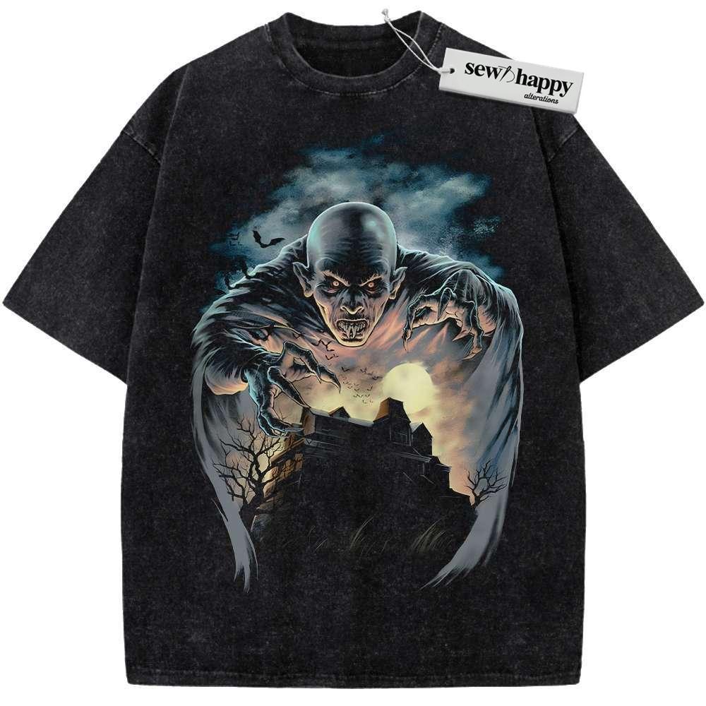 Wash Tee Count Orlok Shirt, Nosferatu Shirt, Halloween Shirt, Horror Shirt, Vintage Tee