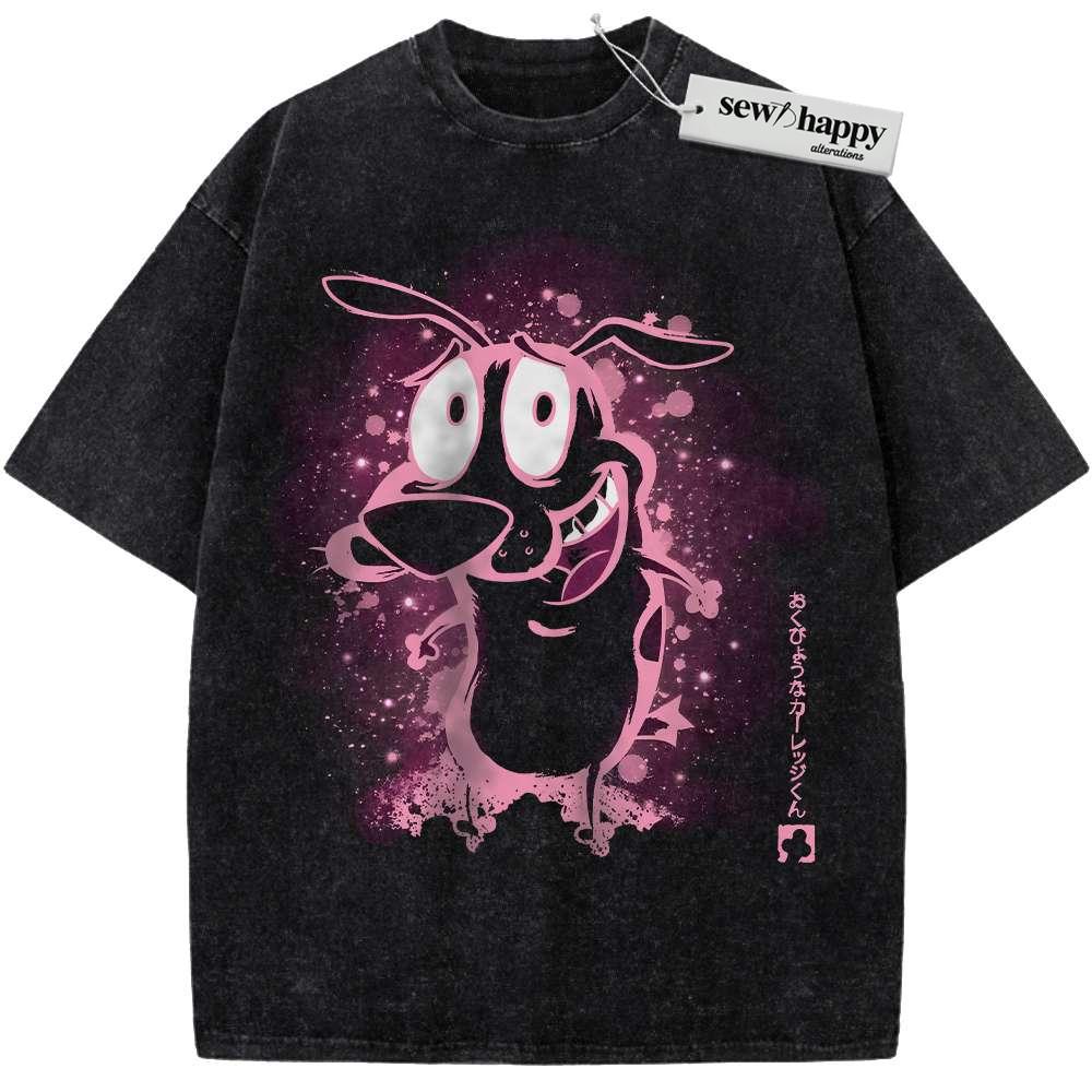 Wash Tee Courage the Cowardly Dog Shirt, Animated Shirt, Vintage Tee