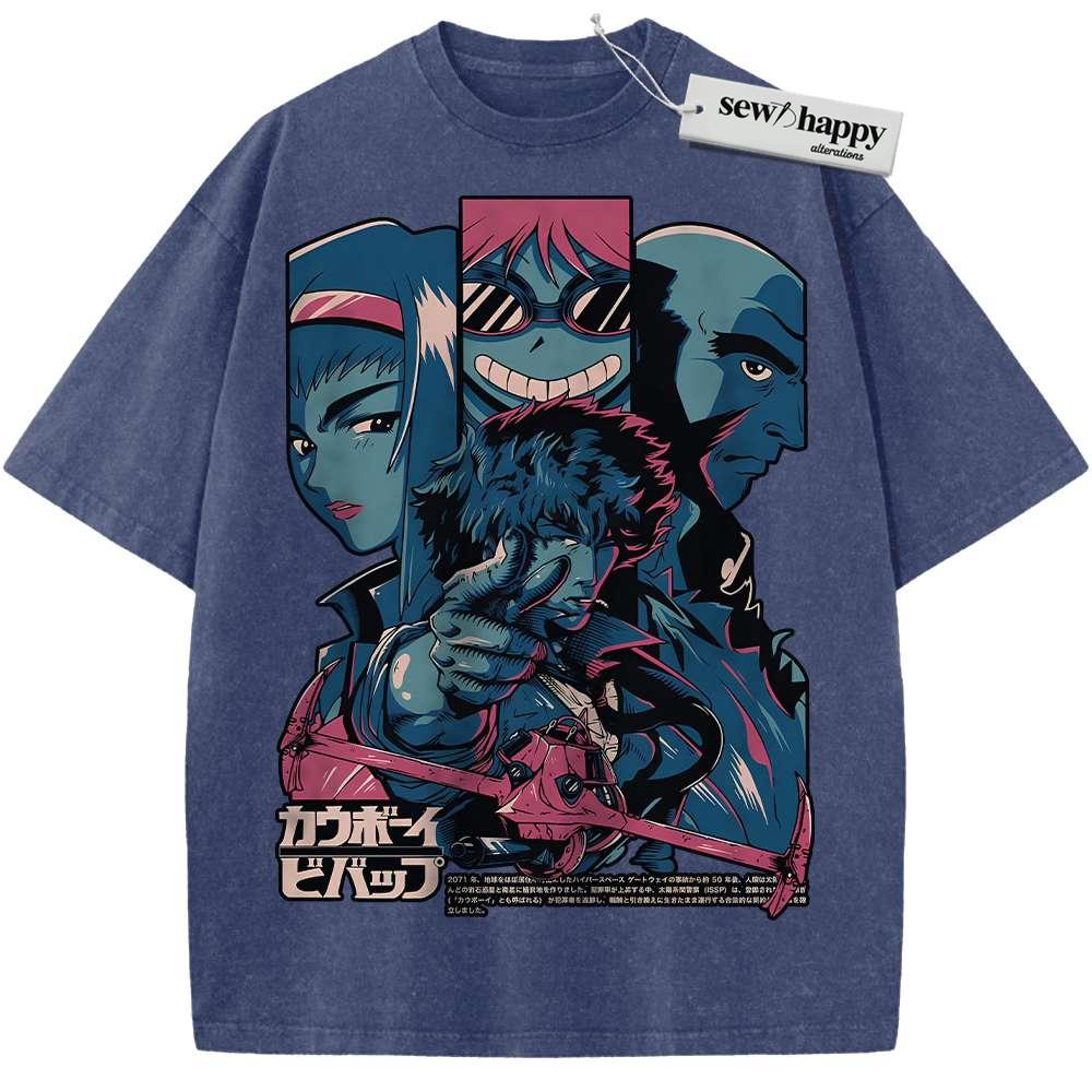 Wash Tee Cowboy Bebop Shirt, Anime Shirt, Vintage T-Shirt