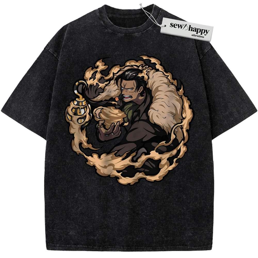 Wash Tee Crocodile Shirt, One Piece Shirt, Anime Shirt, Vintage T-Shirt