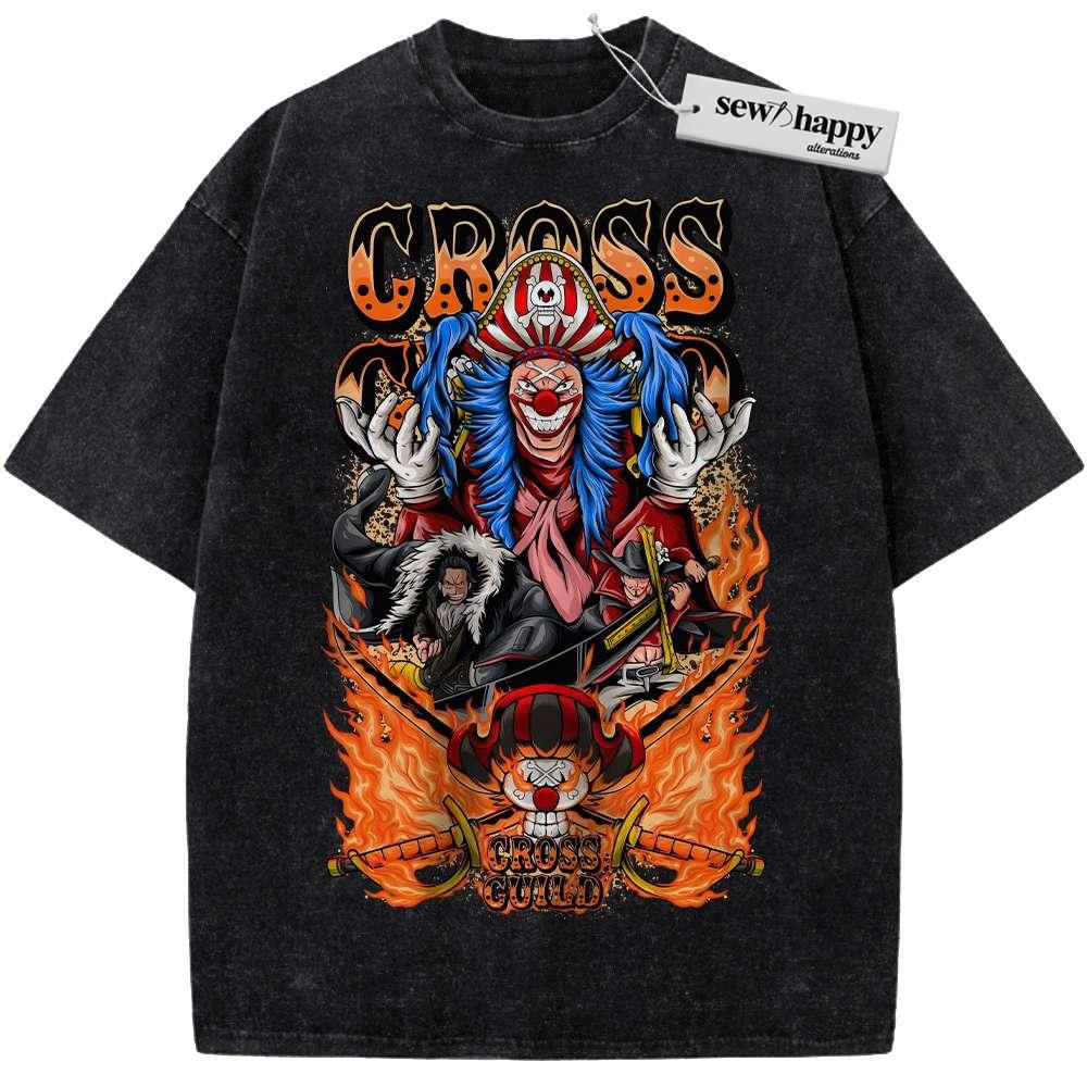 Wash Tee Cross Guild Shirt, One Piece Shirt, Anime Shirt, Vintage T-Shirt