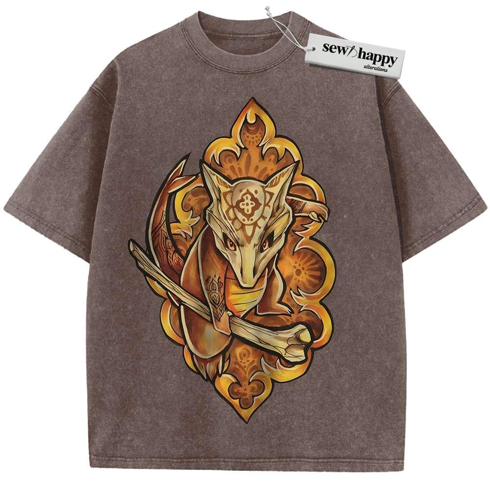 Wash Tee Cubone Shirt, Pokemon shirt, Anime Shirt, Vintage Tee