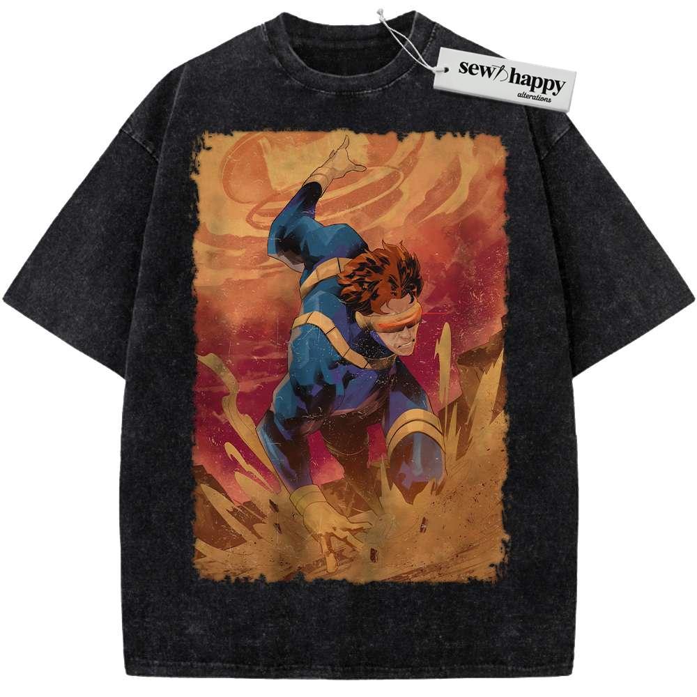 Wash Tee Cyclops Shirt, X-Men Shirt, Marvel Comics Shirt, Vintage Tee