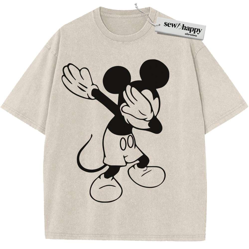Wash Tee Dab Mickey Mouse Shirt, Cartoon Shirt, Vintage T-Shirt