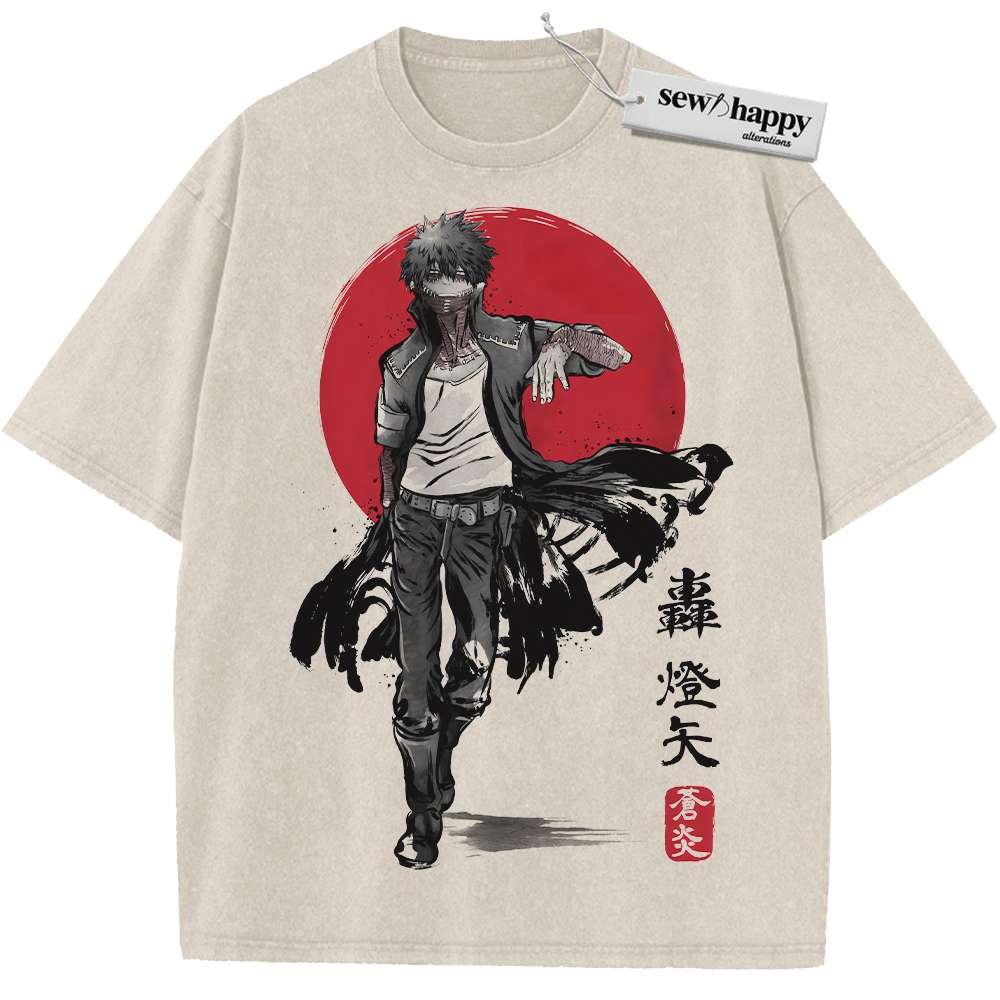 Wash Tee Dabi Shirt, MHA Shirt, Anime Shirt, Vintage Tee Wash Tee Dabi Shirt, MHA Shirt, Anime Shirt, Vintage Tee - Image 1