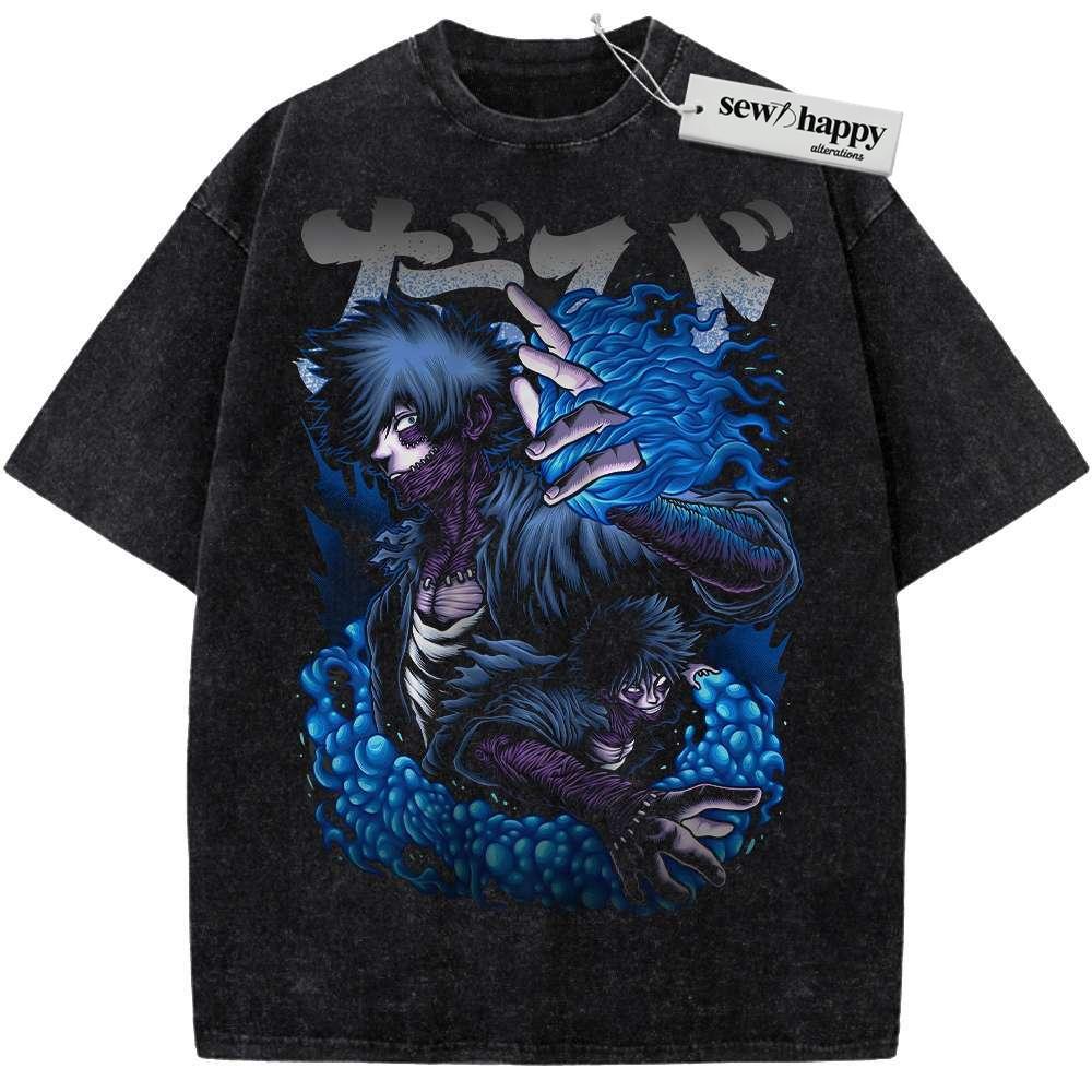 Wash Tee Dabi Shirt, MHA Shirt, Anime Shirt, Vintage Tee Wash Tee Dabi Shirt, MHA Shirt, Anime Shirt, Vintage Tee - Image 1