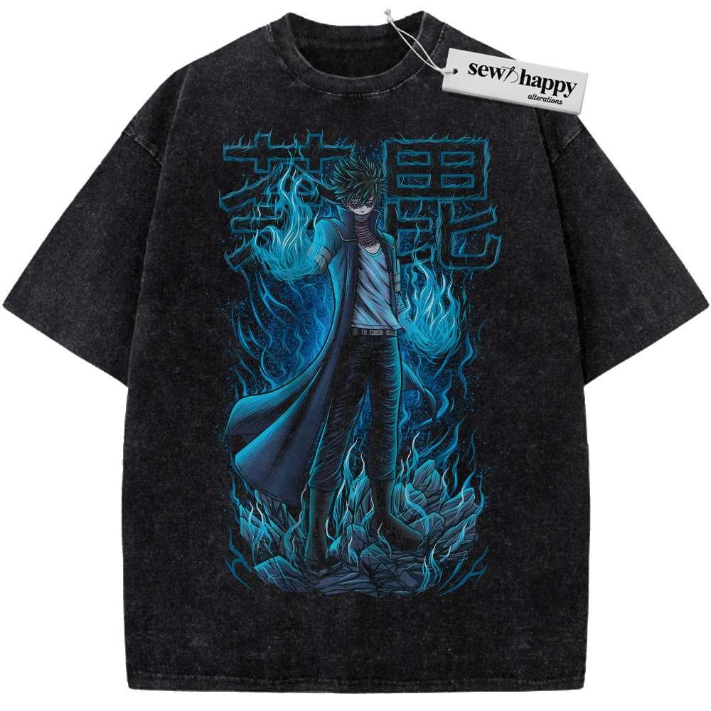 Wash Tee Dabi Shirt, Toya Todoroki Shirt, MHA Shirt, Anime Shirt, Vintage T-Shirt