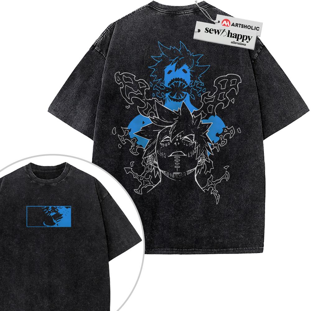 Wash Tee Dabi Shirt, Toya Todoroki Shirt, MHA Shirt, Anime Shirt, Vintage Tee 2-Sided
