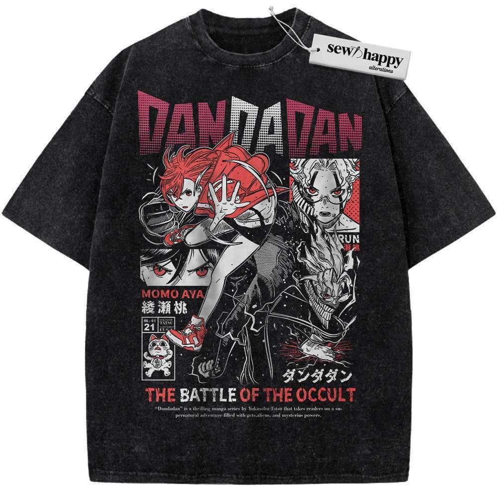 Wash Tee Dandadan Shirt, Anime Shirt, Vintage Tee