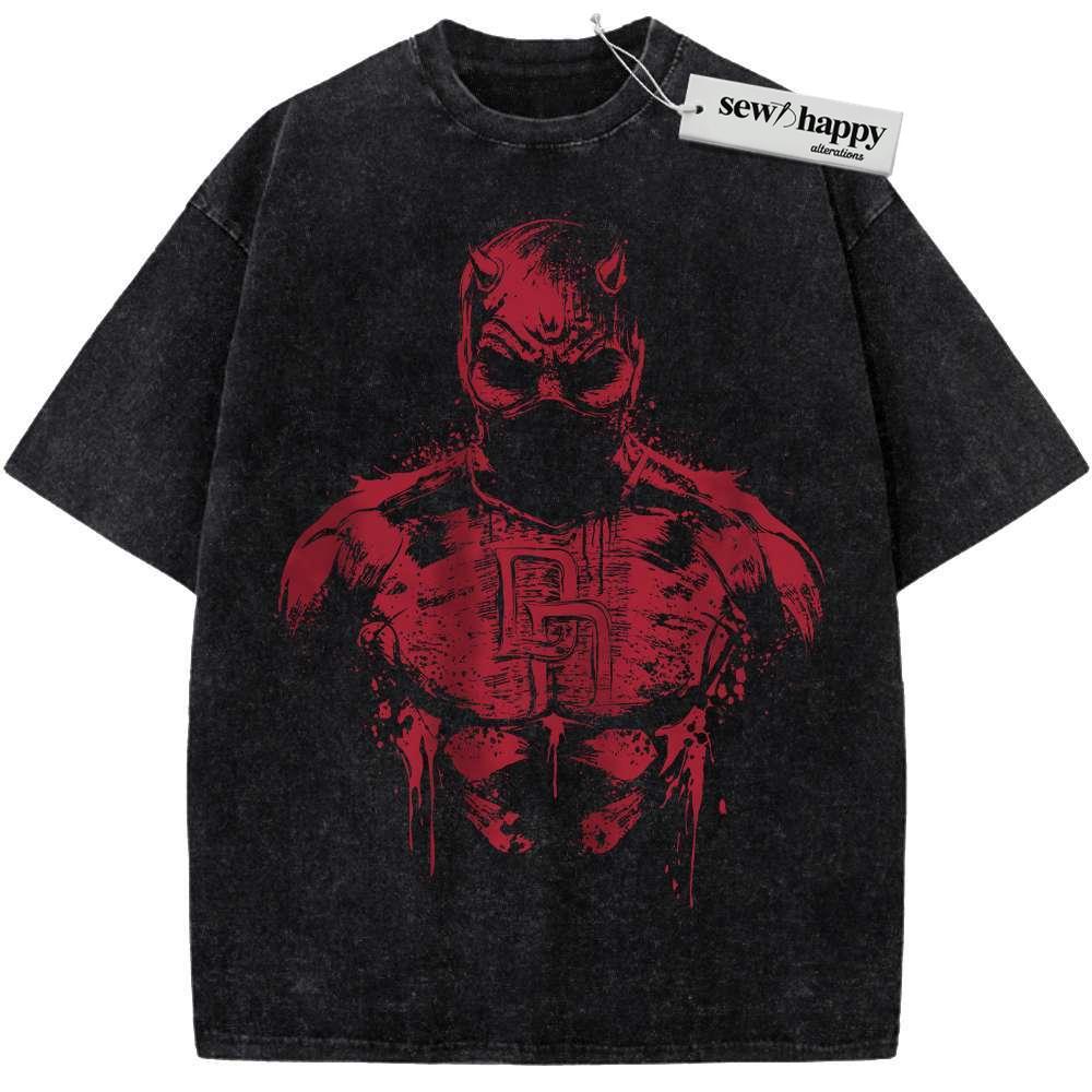 Wash Tee Daredevil Shirt, Marvel Comics Shirt, Vintage Tee