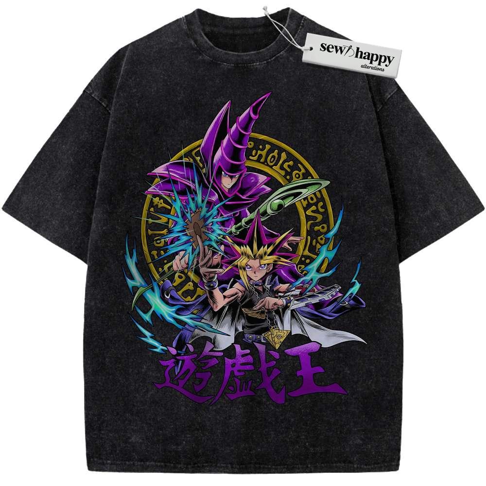Wash Tee Dark Magician Shirt, Yugi Muto Shirt, Anime Shirt, Vintage Tee