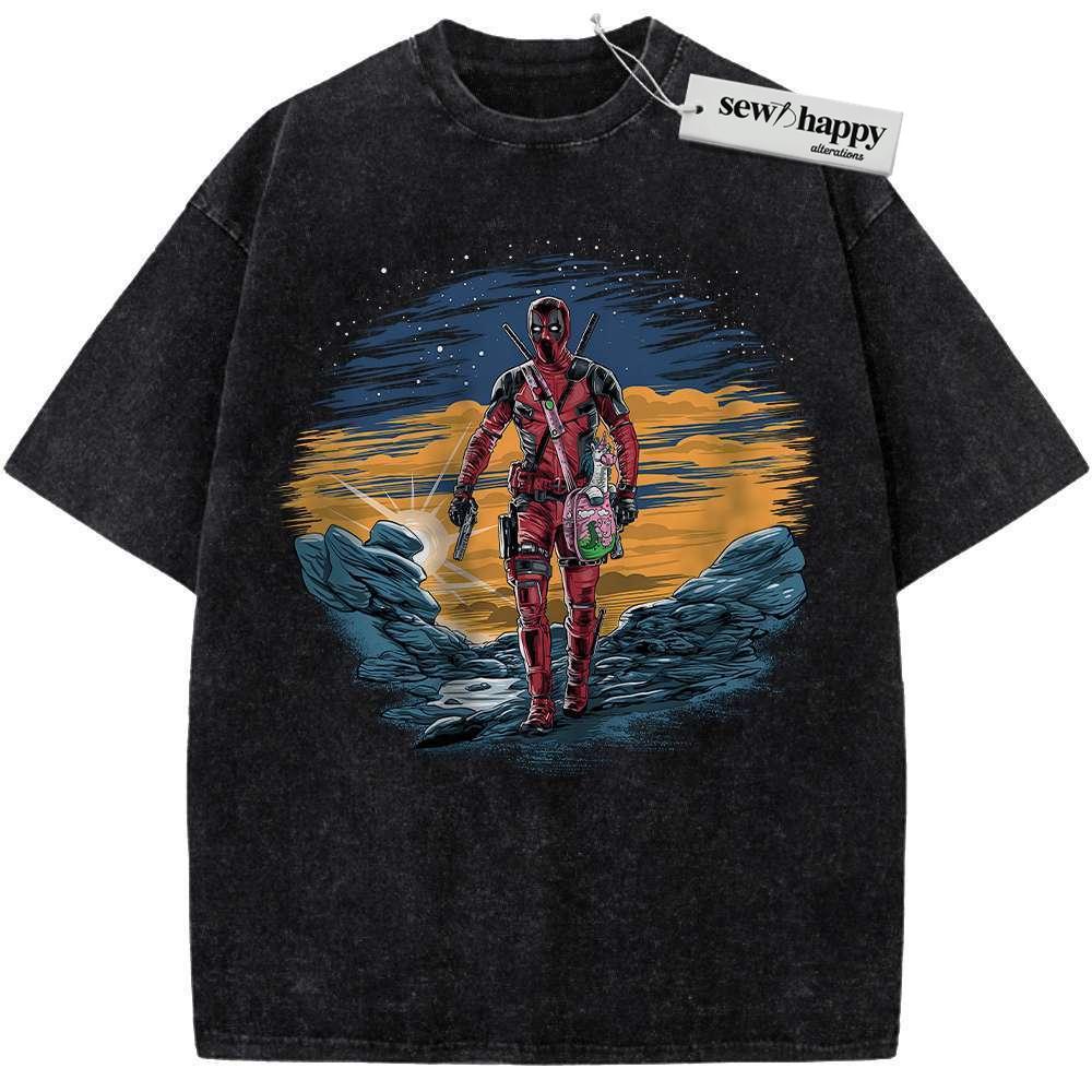 Wash Tee Deadpool Shirt, Marvel Comics Shirt, Vintage T-Shirt