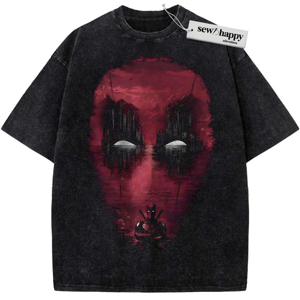 Wash Tee Deadpool Shirt, Marvel Comics Shirt, Vintage T-Shirt