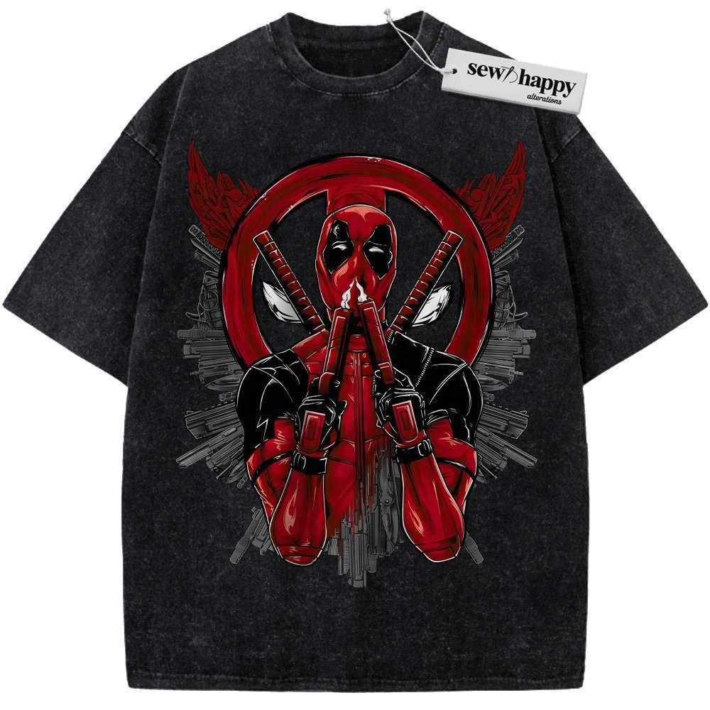Wash Tee Deadpool Shirt, Marvel Comics Shirt, Vintage Tee
