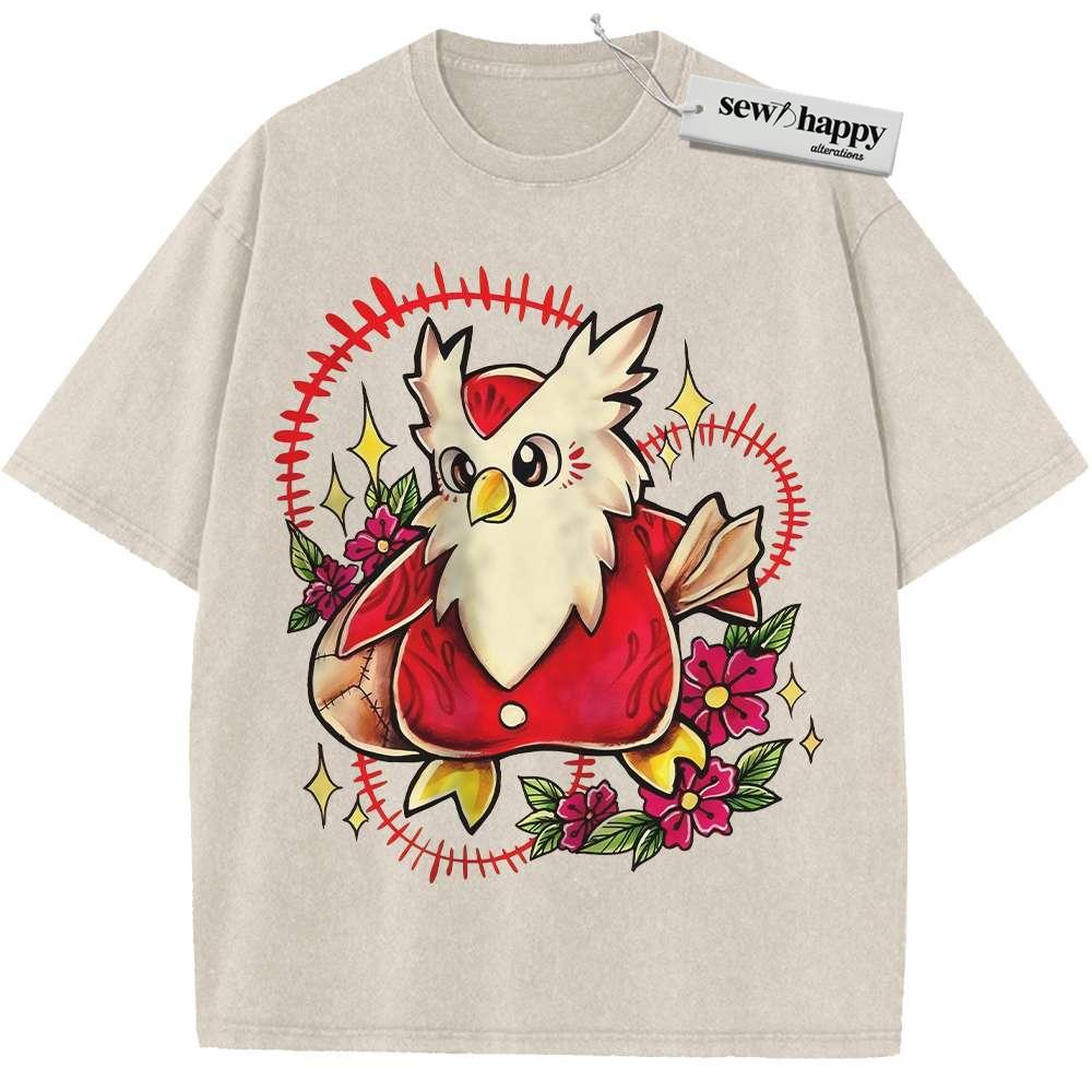 Wash Tee Delibird Shirt, Pokemon shirt, Anime Shirt, Vintage T-Shirt