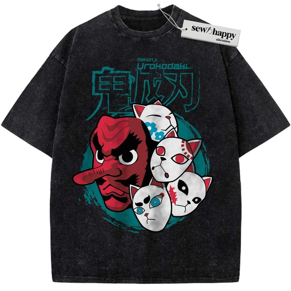 Wash Tee Demon Slayer Shirt, Anime Shirt, Vintage T-Shirt Wash Tee Demon Slayer Shirt, Anime Shirt, Vintage T-Shirt - Image 1