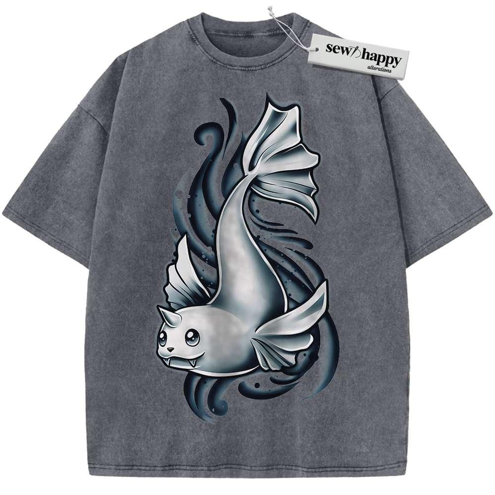 Wash Tee Dewgong Shirt, Pokemon shirt, Anime Shirt, Vintage Tee