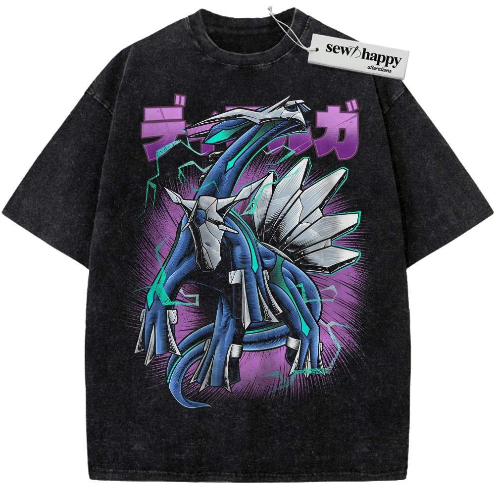 Wash Tee Dialga Shirt, Pokemon shirt, Anime Shirt, Vintage T-Shirt