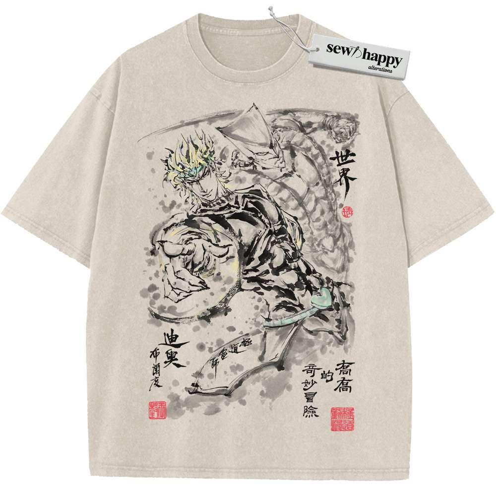 Wash Tee Dio Brando Shirt, JoJo's Bizarre Adventure Shirt, Anime Shirt, Vintage T-Shirt