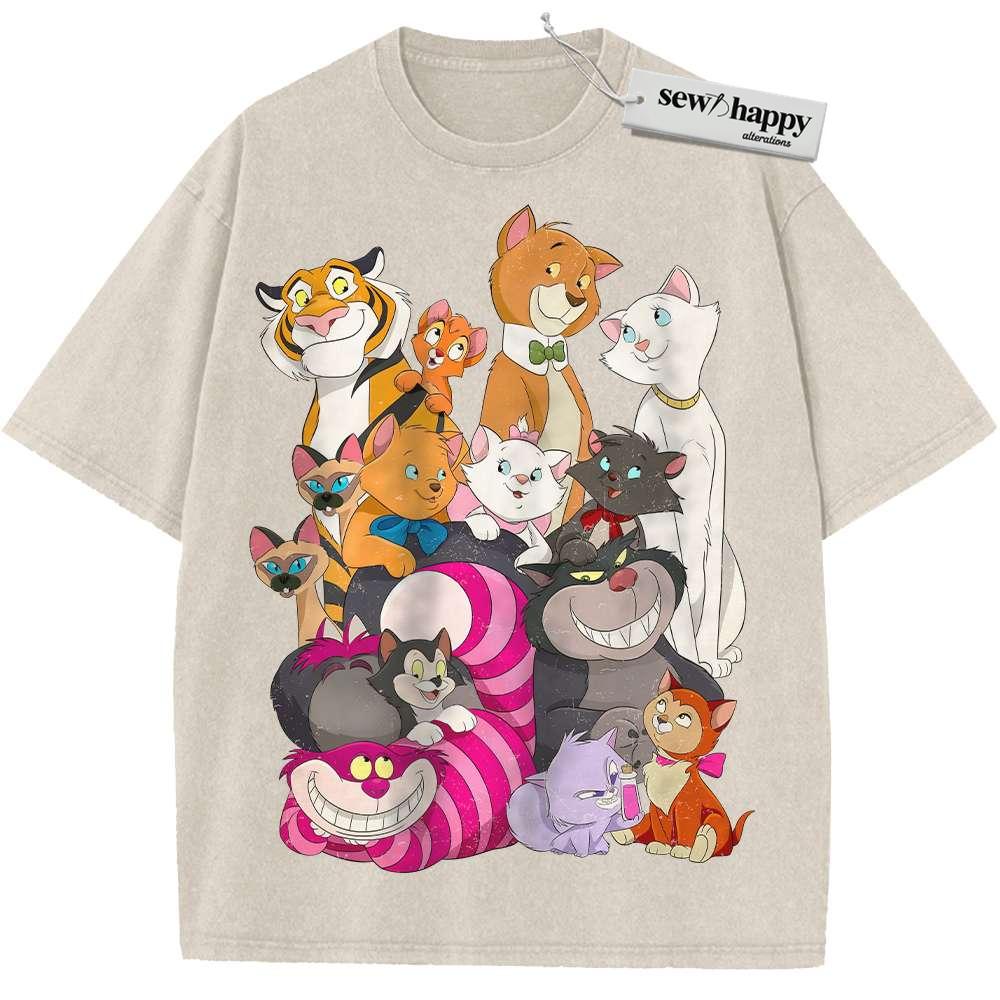 Wash Tee Disney Cat Shirt, Animated Shirt, Vintage Tee