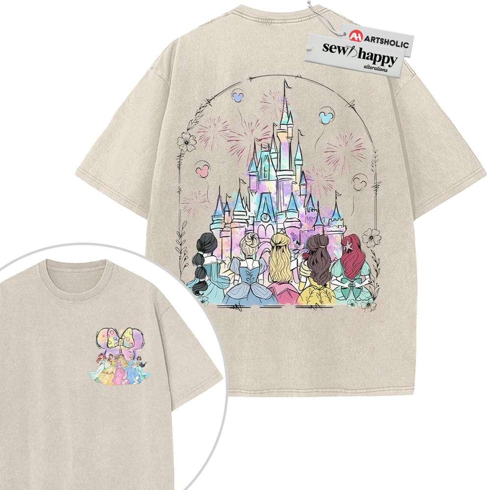 Wash Tee Disney Princess Shirt, Animated Shirt, Vintage T-Shirt 2-Sided