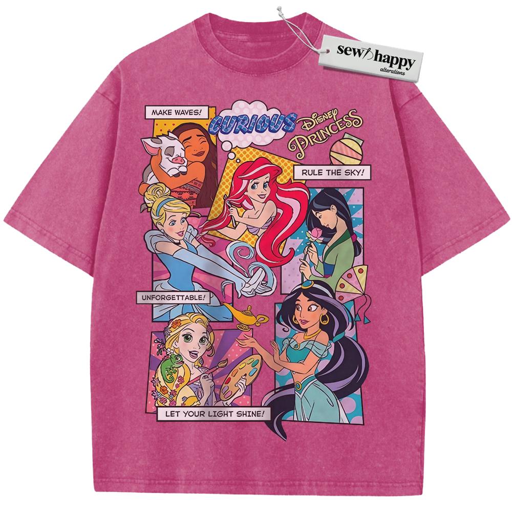 Wash Tee Disney Princess Shirt, Animated Shirt, Vintage T-Shirt