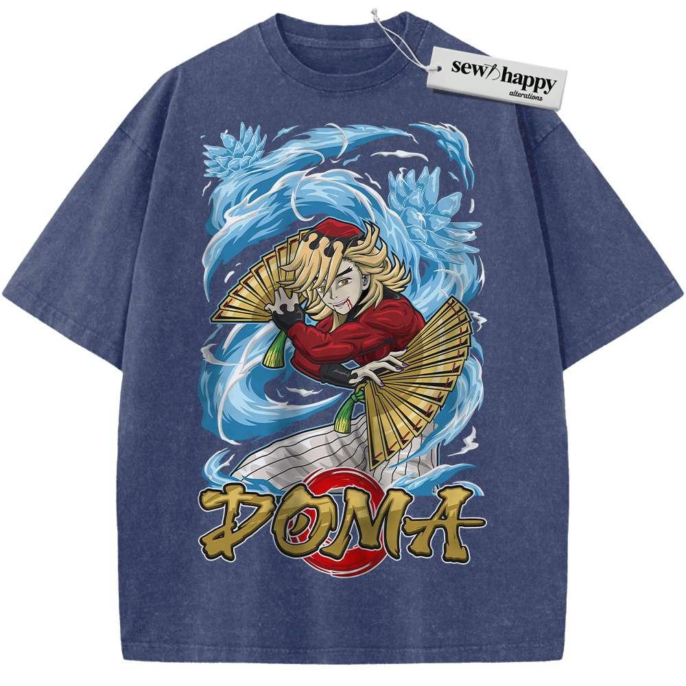 Wash Tee Doma Shirt, Demon Slayer Shirt, Anime Shirt, Vintage T-Shirt