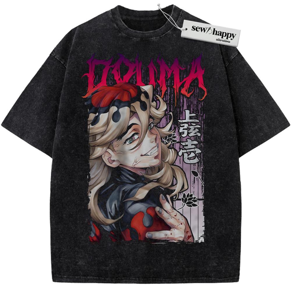 Wash Tee Doma Shirt, Demon Slayer Shirt, Anime Shirt, Vintage Tee