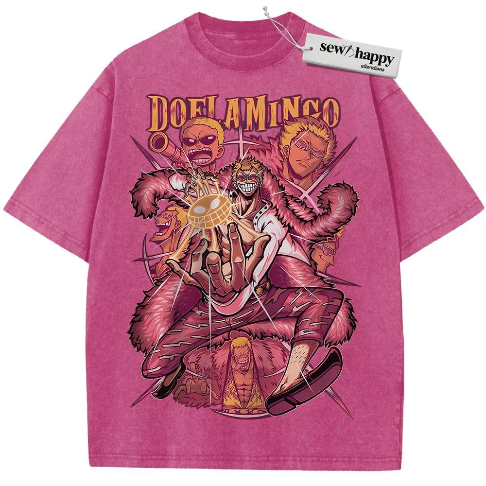 Wash Tee Donquixote Doflamingo Shirt, One Piece Shirt, Anime Shirt, Vintage Tee