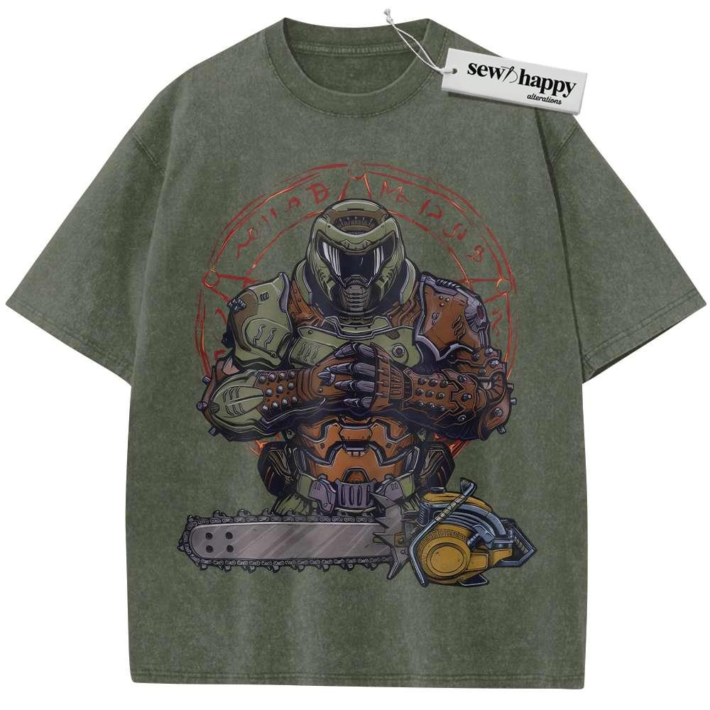 Wash Tee Doom Eternal Shirt, Game Shirt, Vintage T-Shirt