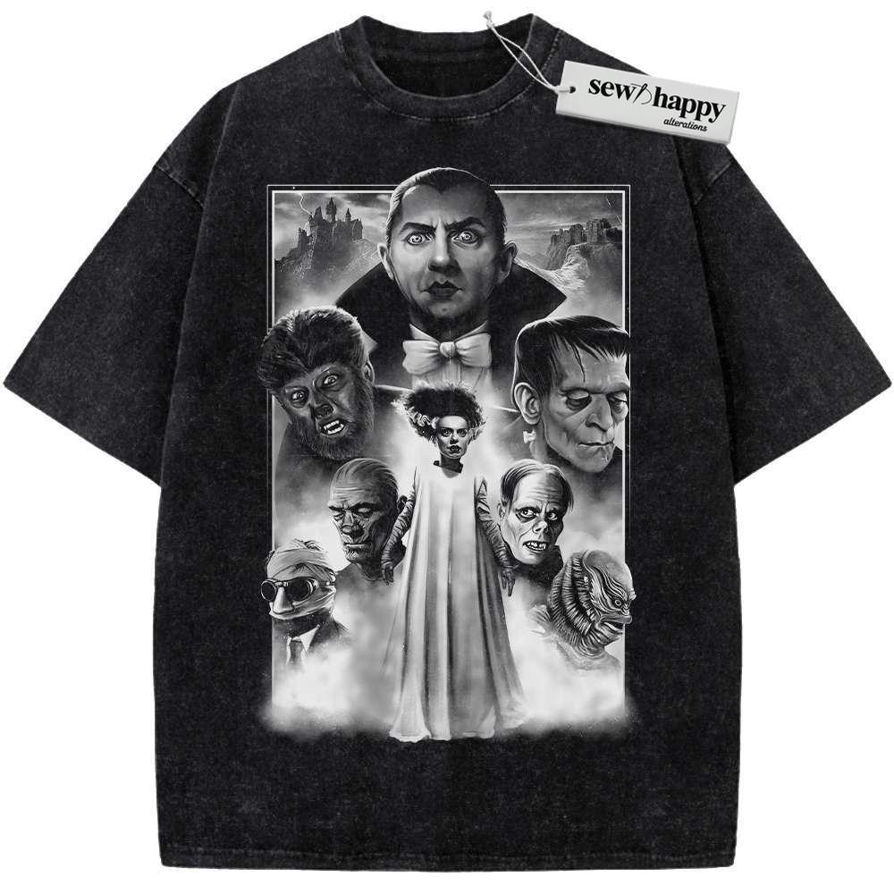 Wash Tee Dracula Shirt, Halloween Shirt, Horror Shirt, Vintage T-Shirt