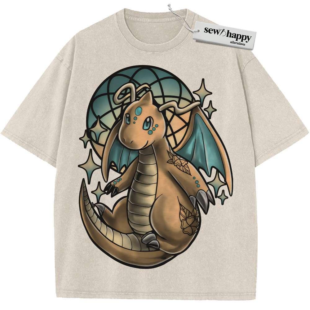 Wash Tee Dragonite Shirt, Pokemon shirt, Anime Shirt, Vintage Tee