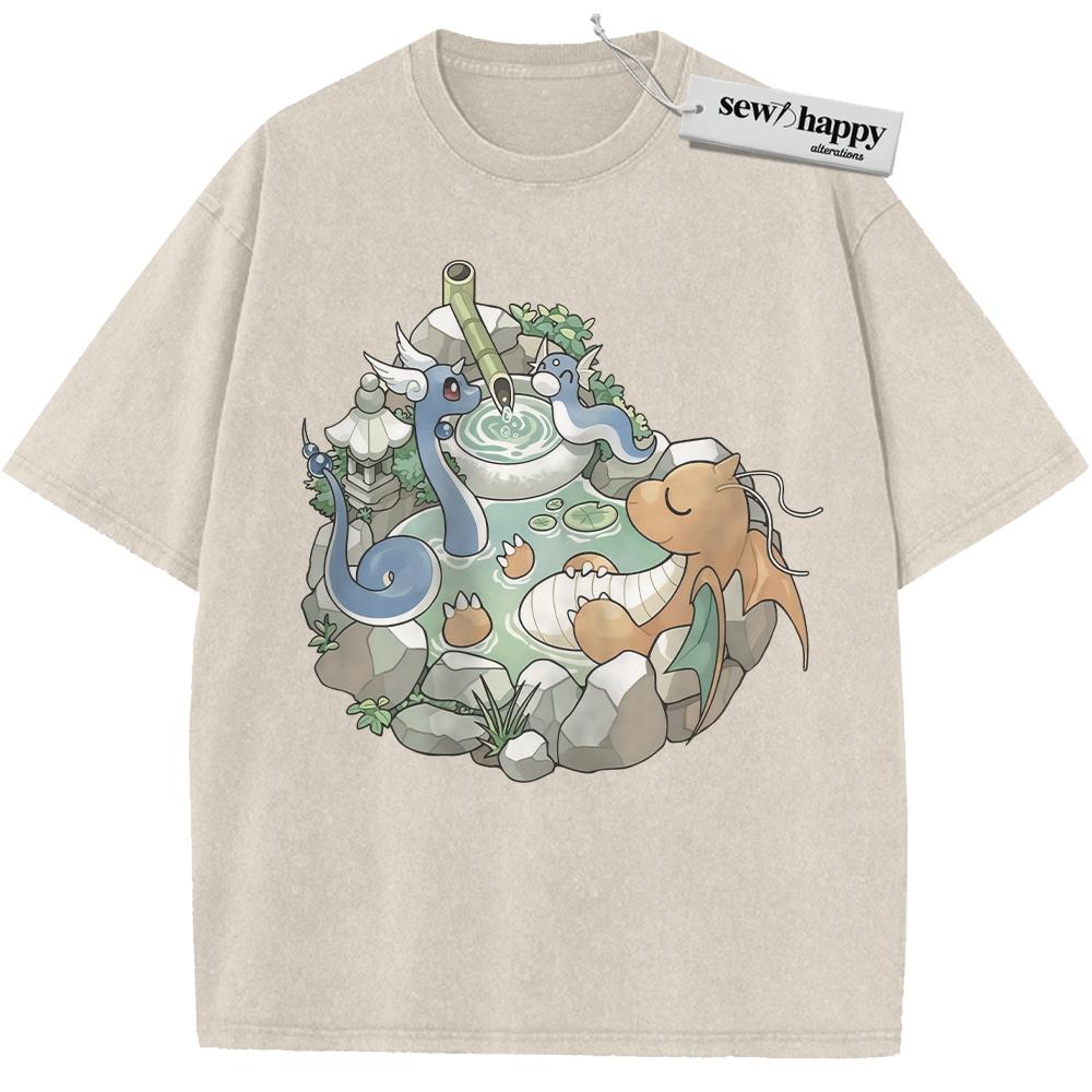 Wash Tee Dratini Shirt, Dragonair Shirt, Dragonite Shirt, Pokemon shirt, Anime Shirt, Vintage Tee