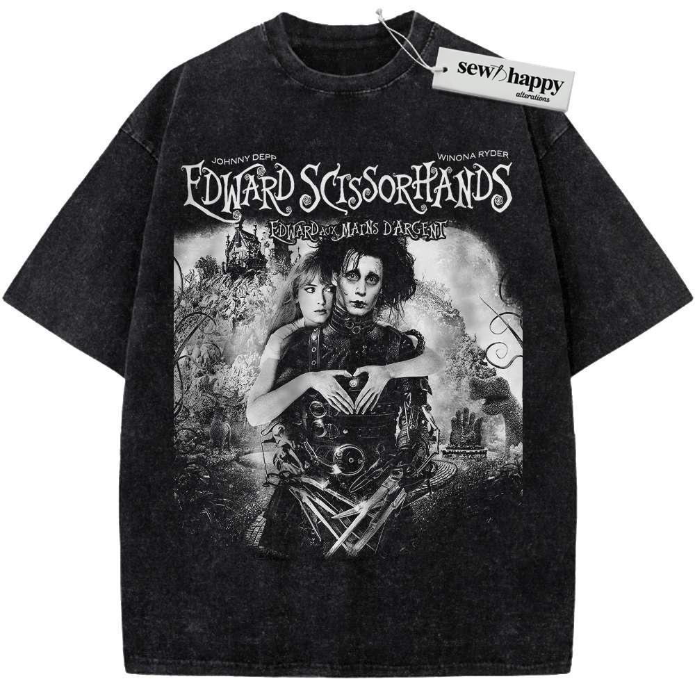 Wash Tee Edward Scissorhands Shirt, Movie Shirt, Vintage Tee