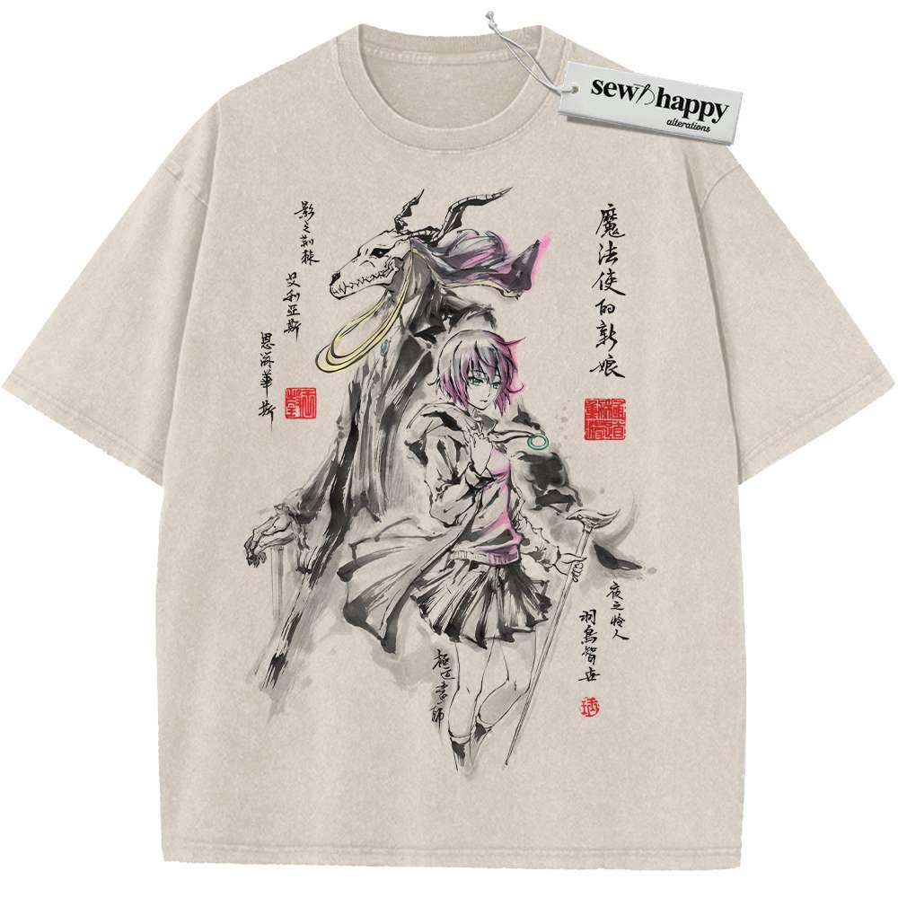 Wash Tee Elias Ainsworth Shirt, Hatori Chise Shirt, The Ancient Magus' Bride Shirt, Anime Shirt, Vintage Tee