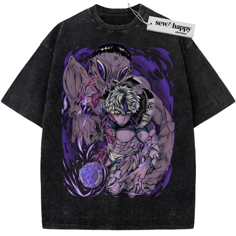 Wash Tee Evil Eye Shirt, Dandadan Shirt, Anime Shirt, Vintage T-Shirt