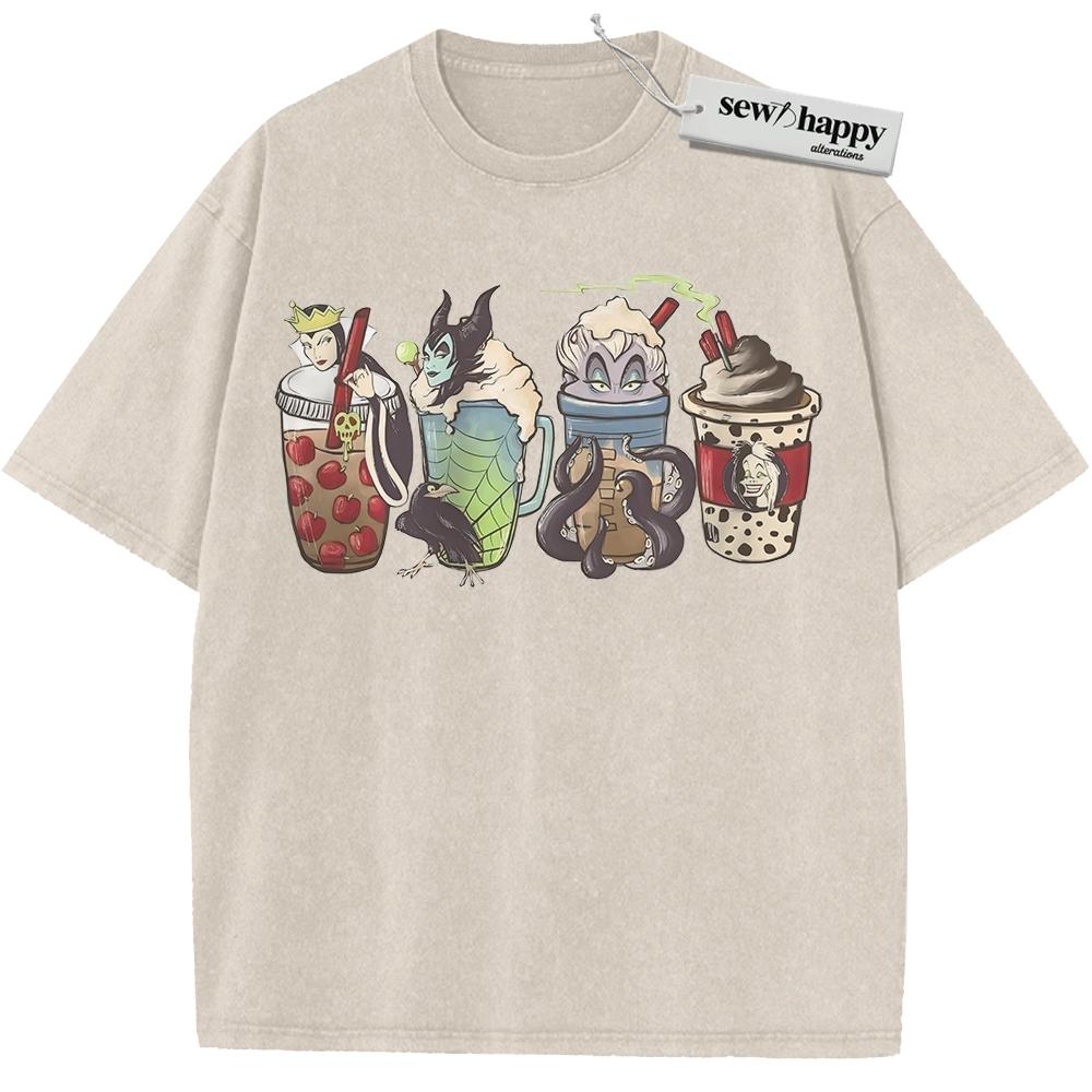 Wash Tee Evil Queen Shirt, Maleficent Shirt, Ursula Shirt, Cruella de Vil Shirt, Disney Villains Shirt, Animated Shirt, Vintage T-Shirt