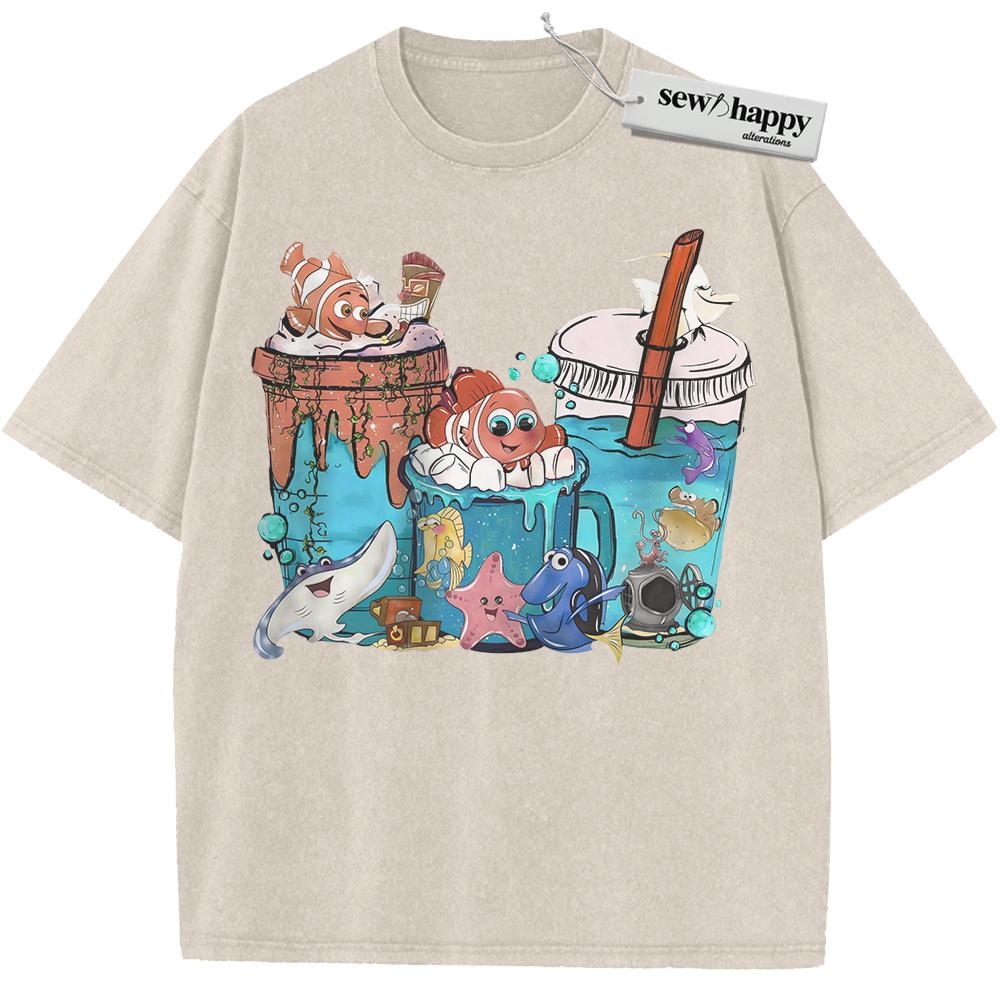 Wash Tee Finding Nemo Shirt, Animated Shirt, Vintage T-Shirt