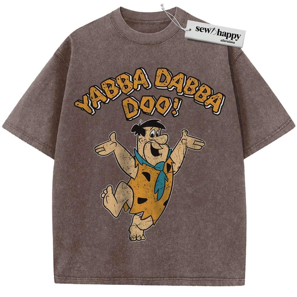 Wash Tee Fred Flintstone Shirt, The Flintstones Shirt, Animated Shirt, Vintage Tee