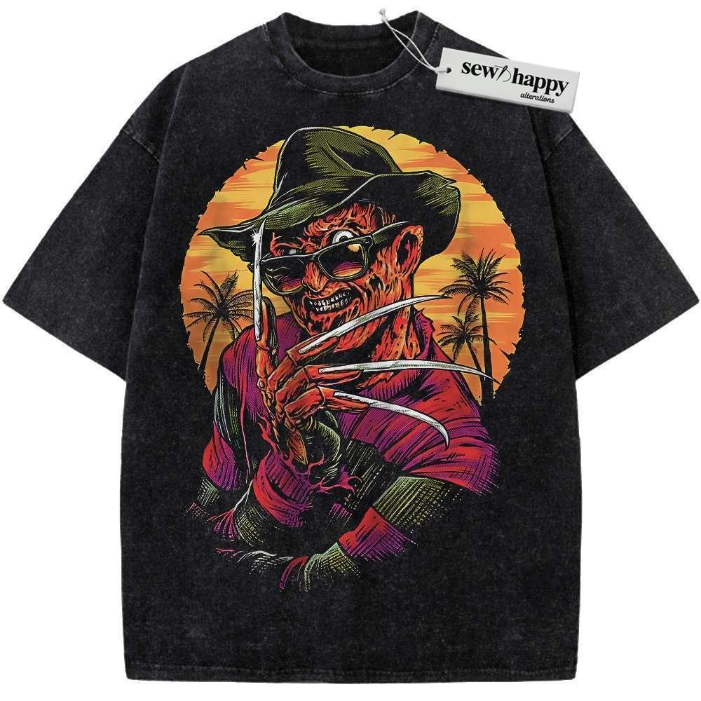 Wash Tee Freddy Krueger Shirt, A Nightmare on Elm Street Shirt, Halloween Shirt, Horror Shirt, Vintage T-Shirt