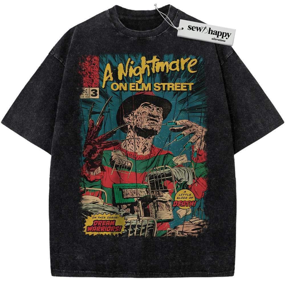 Wash Tee Freddy Krueger Shirt, A Nightmare on Elm Street Shirt, Halloween Shirt, Horror Shirt, Vintage Tee