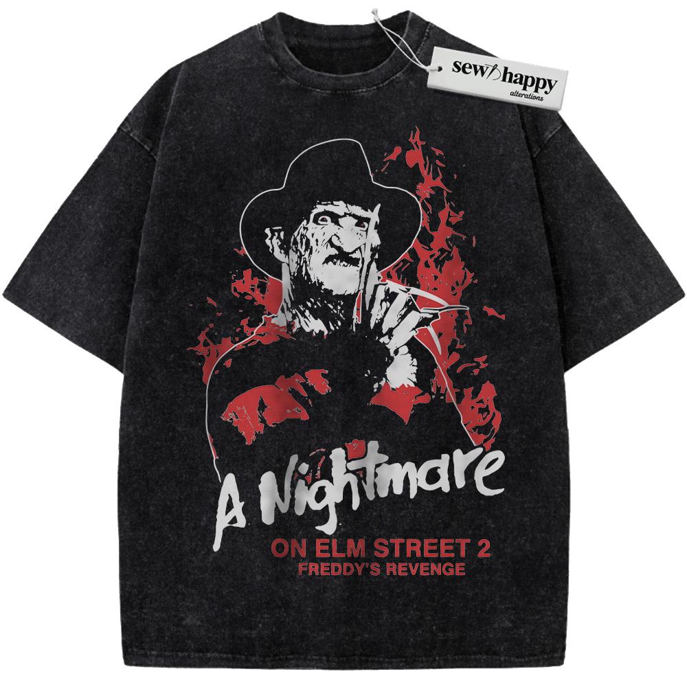 Wash Tee Freddy Krueger Shirt, A Nightmare on Elm Street Shirt, Horror Movie Shirt, Vintage Tee